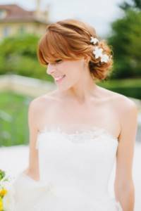 (210 photos) Wedding hairstyles with bangs