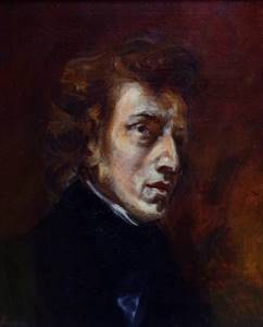 6. Eugene Delacroix - Portrait of F. Chopin (1838, unfinished work)