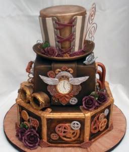 6 - Wedding cake decorated in steampunk style