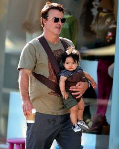 Actor Chris Noth with his son