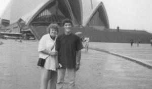 The actor and his wife in Sydney