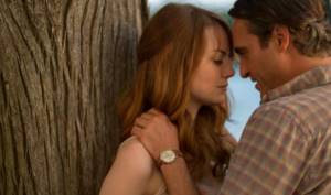 Actress Emma Stone and Joaquin Phoenix in the film “Irrational Man”