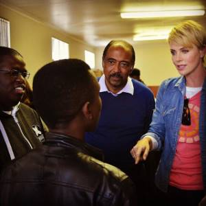 Actress Charlize Theron in South Africa.