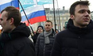 Alexei Navalny at a rally