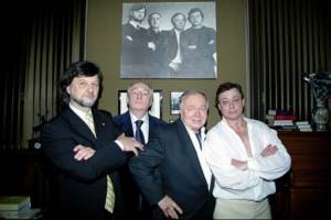 Alexey Rybnikov, Mark Zakharov, Andrey Voznesensky and Nikolay Karachentsov