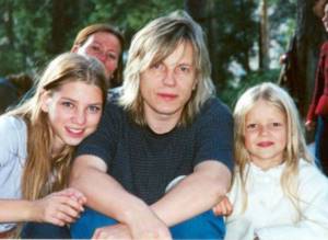 Alisa Saltykova (left) with her father