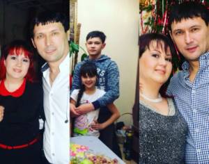 Anvar Nurgaliev with his wife and children