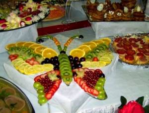 Fruit butterfly for wedding table decoration
