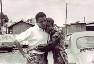 Barack and Michelle Obama in their youth