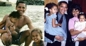Barack Obama and his daughters: Malia and Sasha
