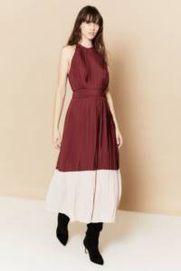 Joie White and Burgundy Dress