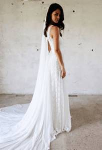 white evening dress for wedding