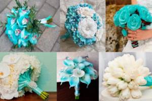 Turquoise bridal bouquets