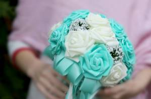turquoise bridal bouquet 5