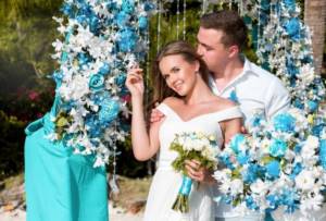 turquoise bridal bouquet 7