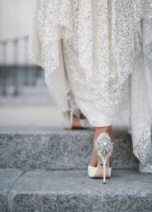 блестящее свадебное платье фото