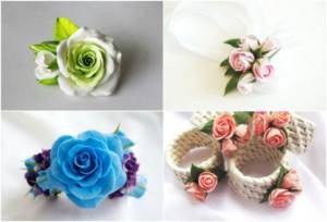 Bracelets for bridesmaids with polymer clay