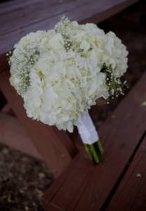 Bridal bouquet of hydrangea and freesia