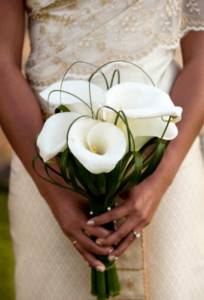 bridal bouquet in white colors