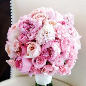 bouquet of pink flowers in a vase