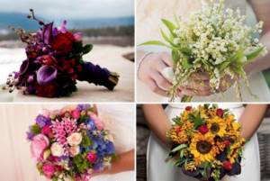 Bridal bouquets for different seasons