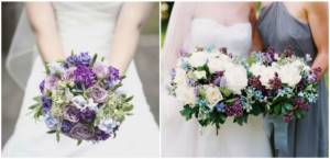 bouquets of different shades of lilac