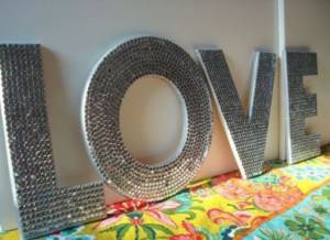 letters with foam decor