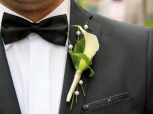 Boutonniere for the groom for a wedding