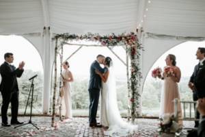 Ceremony in a tent