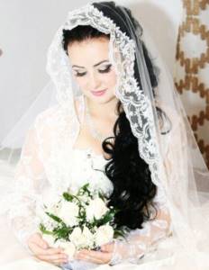 чеченская невеста в фате