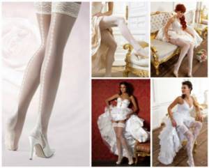 Stockings or tights under a wedding dress