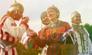 Chuvash ritual of a bride going to fetch water