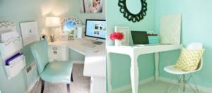 Tiffany color in the interior of the office