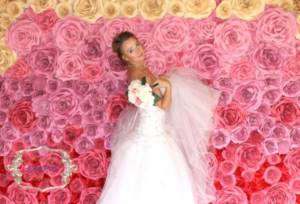 Flower wall photo zone for wedding Moscow