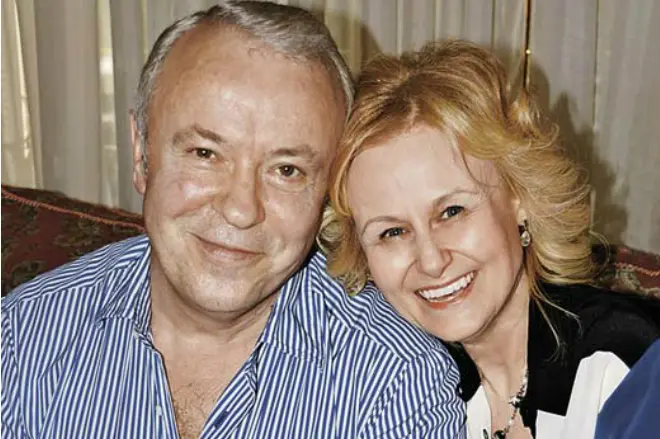 Daria Dontsova with her husband Alexander