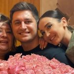 David Manukyan with his mother and Olga Buzova