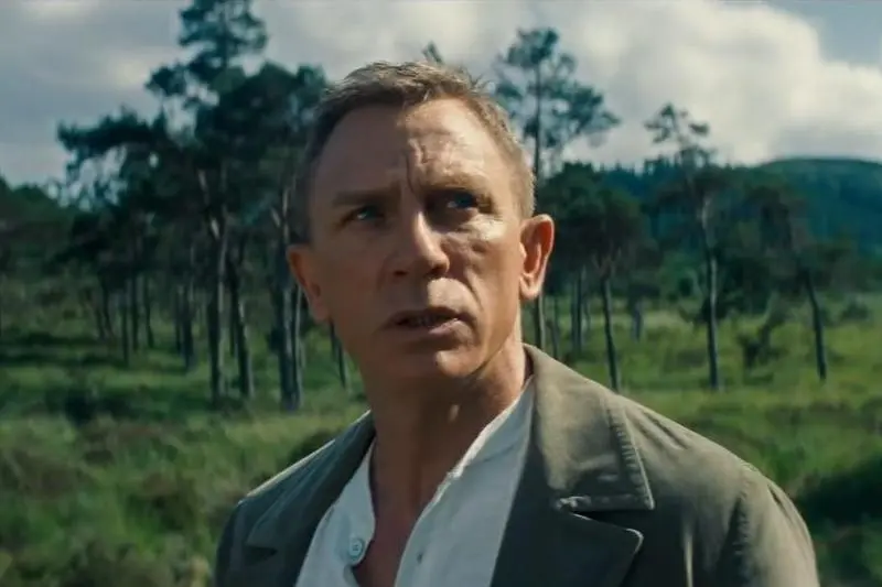 Daniel Craig now (still from the film No Time to Die)