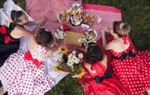 Bachelorette picnic in pinup style