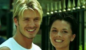 David Beckham and Victoria in their youth