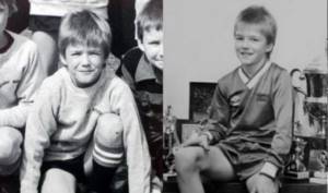 David Beckham as a child