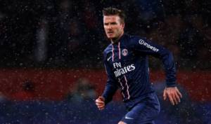 David Beckham in Paris Saint-Germain uniform