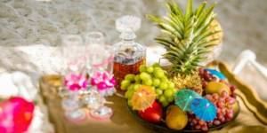 For a tropical theme you will need a lot of southern fruits