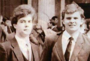 Dmitry Medvedev (left) in his student years