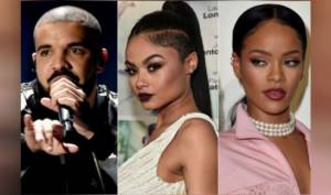 Drake chose model India Love (center) over Rihanna