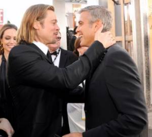 Друзья не только в кино, Клуни и Питт