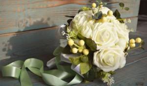 Double bridal bouquet