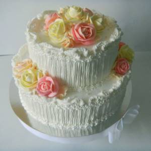 two tier butter cake
