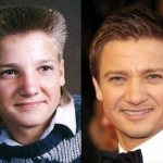 Jeremy Renner as a child and now