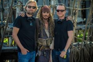 Johnny Depp on the set of &quot;Pirates of the Caribbean&quot;