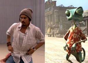 Johnny Depp gave facial expressions, plasticity and voice to the chameleon Rango
